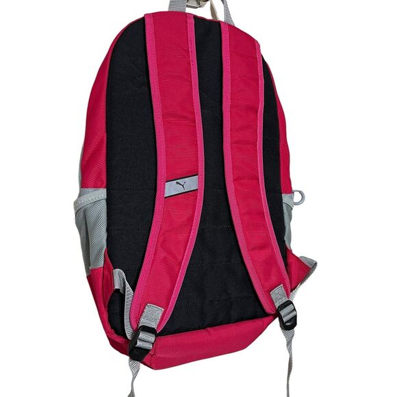 PUMA Deck Pink Light Grey Laptop Tablet Backpack With Multiple Compartments - Picture 5 of 9